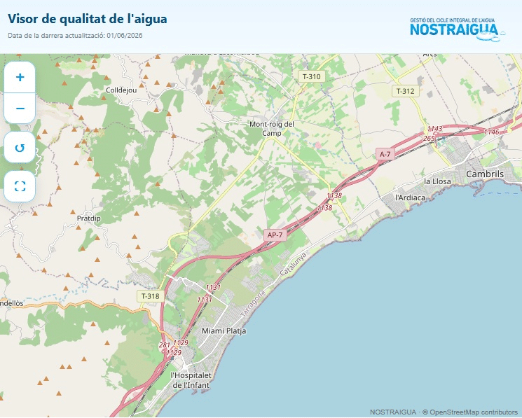 NOSTRAIGUA posa a disposició dels ciutadans una nova eina per consultar la qualitat de l’aigua del municipi